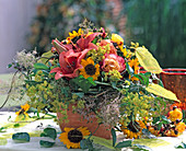 Alchemilla Lady's Mantle, Lilium Lily, Helianthus Sunflowers