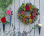 Wreath made of moss ring, Rudbeckia (sun hat)