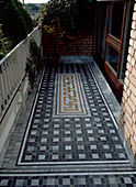 Mosaic with gold garland