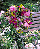 Paeonia (peonies), Erigeron (fine radiant aster)