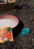 Daucus carota (carrot sowing): Seeds, sowing aid