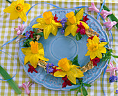 Gras pigtail as a wreath