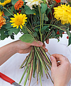 Yellow-red autumn bouquet