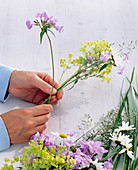 Daisies and phlox bouquet