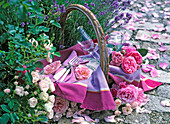 Picnic basket with Rosa (roses)