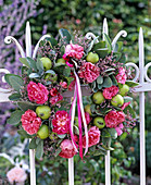 Rose apple sage wreath