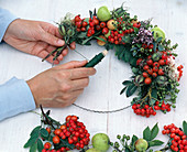 Apple and berry wreath
