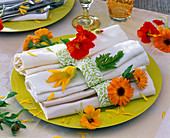 Tropaeolum (Kapuzinerkresse), Calendula (Ringelblumen), Cucurbita