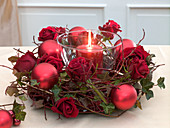 Cornus (Dogwood) wreath, Pink (Rose)