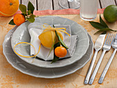 Citrus table decoration