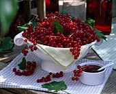 Ribes (redcurrants) in skin, redcurrant jelly
