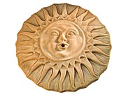 Deco element made of terracotta: Sun as a free plate