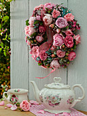 Rose hydrangea wreath 4/4