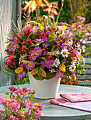 Autumn bouquet of Rose, chrysanthemum