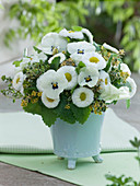 Herbs and edible flowers bouquet