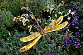 Bronze DRAGONFLY at THE HAMPTON Court FLOWER Show,