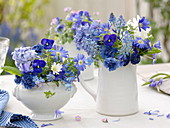 Blue spring bouquets