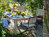 Sunflowers - table decoration in late summer