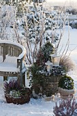 Winterliches Terrassen - Arrangement
