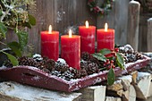 Quick Advent wreath for the terrace