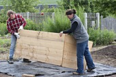 Building a raised bed from boards