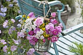 Bouquet of roses and herbs, Rose, Achillea