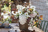 Autumn bouquet with Cosmos (daisy), Hydrangea