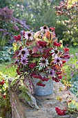 Floristic decorations with finds from the autumn forest