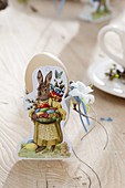 Table decoration with Easter wafers