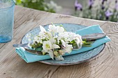 Bouquets made of Aquilegia (columbine), Dicentra (tearing heart)