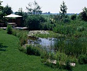 Sitzplatz am Teich