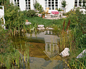 Sitzplatz am Teich