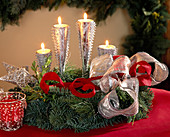 Advent wreath made of fir branches