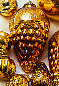 Christmas decorations in gold