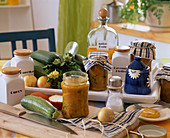 Courgette chutney - Ingredients: Courgette, onions, curry, ceyenne pepper, paprika