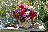 Autumnal bouquet of Rose, aster