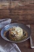Risotto with shitake mushrooms and parmesan