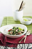 Stir-fried Thai Chicken with Asparagus and Basil