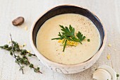 African lupin and coconut soup