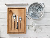 Kitchen utensils for making a vegetable relish