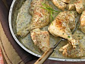 French-style stewed chicken with mustard and tarragon