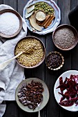 Indian spices in bowls