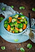 Carrot with brussels sprouts