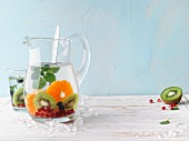 Flavoured water with fresh fruits