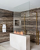 Luxury marble shower area