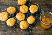 Quick and easy carrot biscuits with marzipan