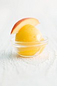 Peach and passionfruit sorbet