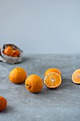 Mandarins, whole and halved