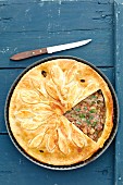 A pork and beef pie