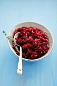 Grated beetroot salad